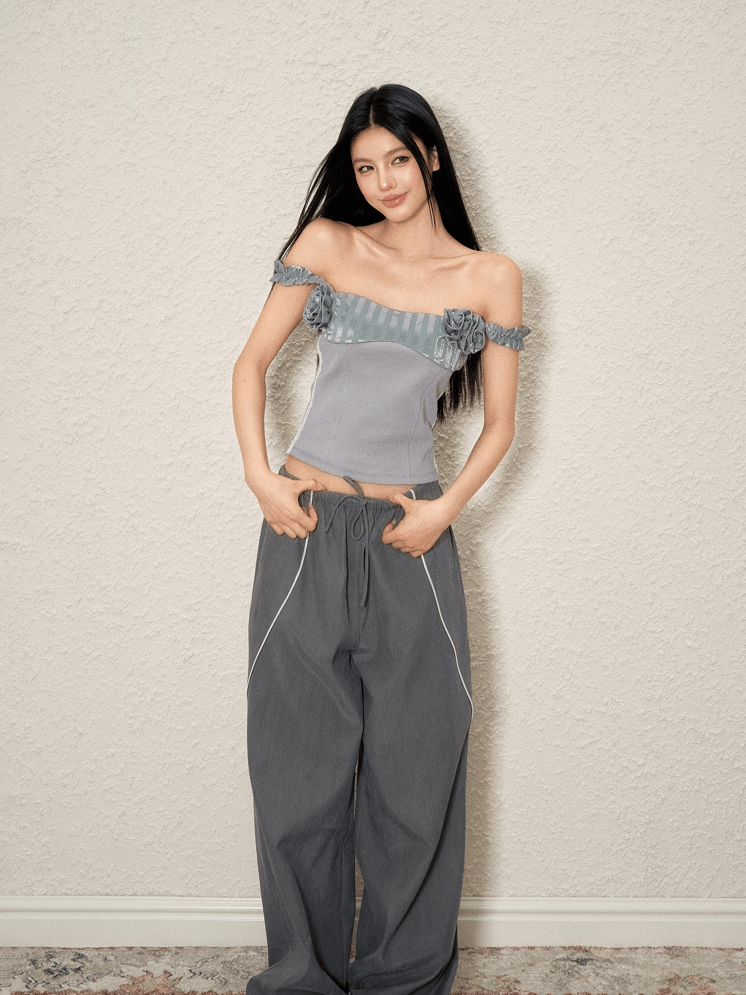 Vintage kariertes Unterkleid aus Baumwolle mit Lagenmuster Zweitbild