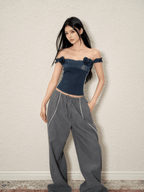 Off - Shoulder Rose Corset Top - COPPING THREADS - AGAM