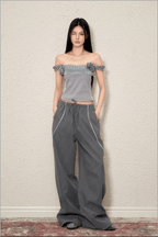 Off - Shoulder Rose Corset Top - COPPING THREADS - AGAM