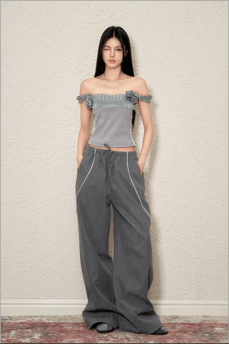 Off - Shoulder Rose Corset Top - COPPING THREADS - AGAM