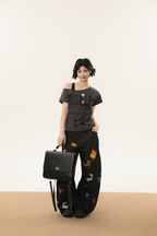 Off - Shoulder Vintage Graphic Slim Fit Tee - COPPING THREADS - CHICISLAND