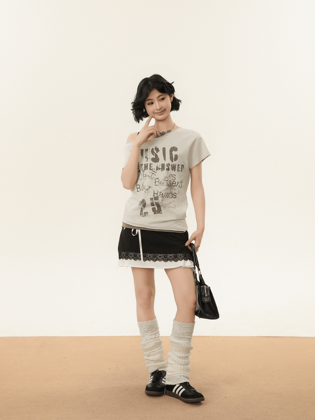 Off - Shoulder Vintage Graphic Slim Fit Tee - COPPING THREADS - CHICISLAND