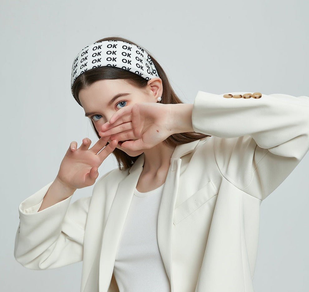 OK Letter Print Headband - COPPING THREADS - COPPING THREADS