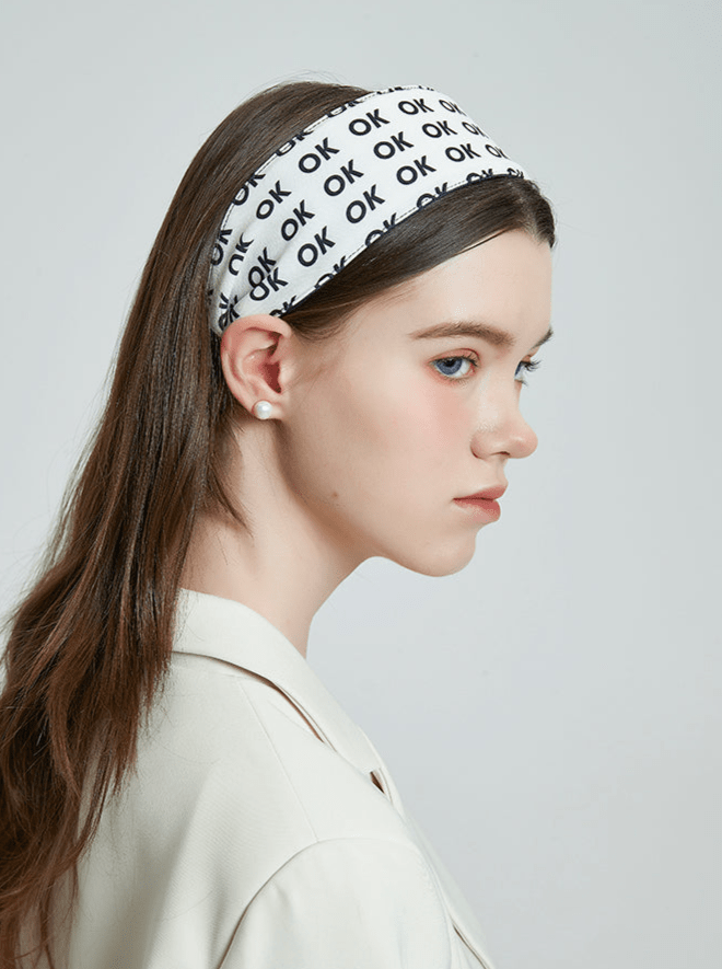 OK Letter Print Headband - COPPING THREADS - COPPING THREADS