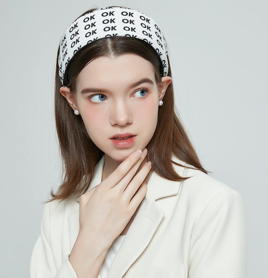 OK Letter Print Headband - COPPING THREADS - COPPING THREADS
