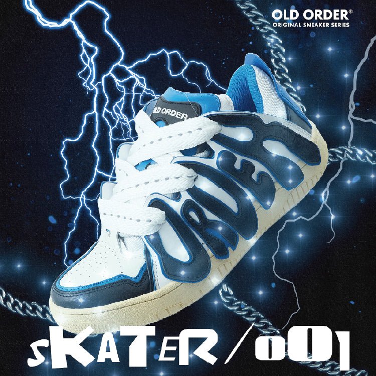 Old Order Skater 001 Retro Sneaker Blue - COPPING THREADS - Old Order