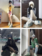 Old Order Skater 001 Retro Sneaker Green - COPPING THREADS - Old Order