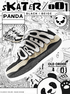 Old Order Skater 001 Retro Sneaker Panda - COPPING THREADS - Old Order