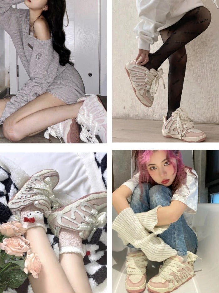 Old Order Skater 001 Retro Sneaker Pink - COPPING THREADS - Old Order