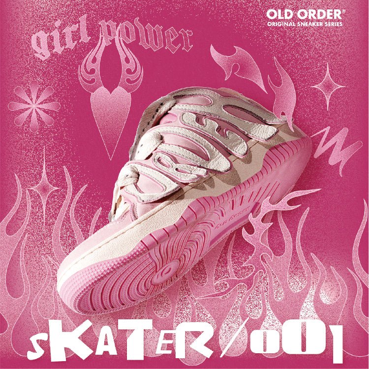 Old Order Skater 001 Retro Sneaker Pink - COPPING THREADS - Old Order