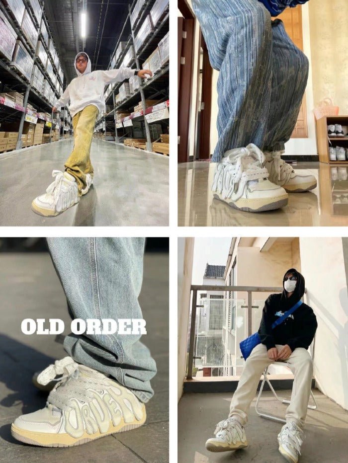 Old Order Skater 001 Retro Sneaker White - COPPING THREADS - Old Order