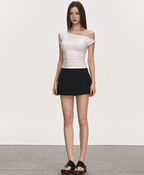 One Shoulder Slim Fit Crop Tee - COPPING THREADS - Anna Aneae