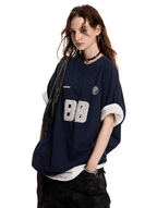 Oversized 80 Print Retro Jersey Tee - COPPING THREADS - CT Select