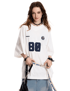 Oversized 80 Print Retro Jersey Tee - COPPING THREADS - CT Select