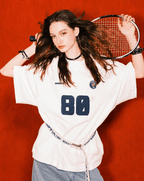 Oversized 80 Print Retro Jersey Tee - COPPING THREADS - CT Select