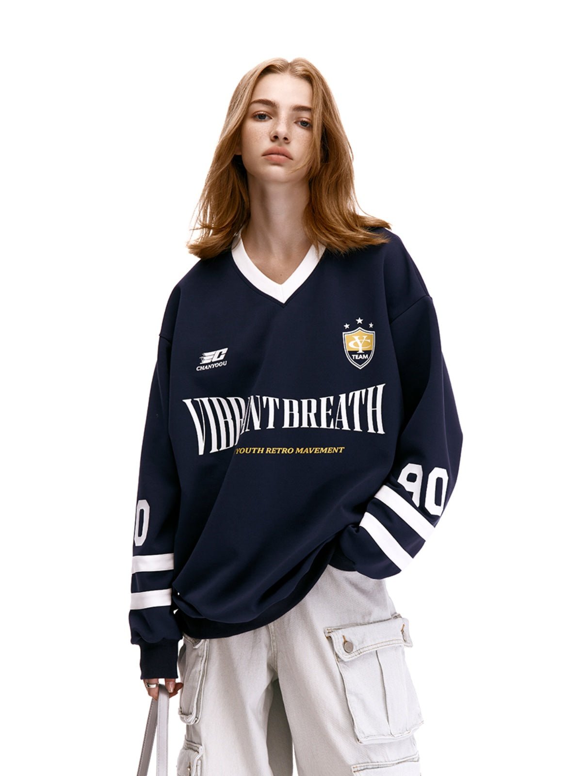 Oversized Blokette Glick Athletic Jersey Shirt - COPPING THREADS - CHICISLAND Hauptbild