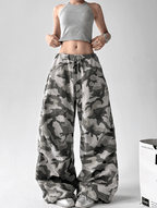 Oversized Camo Wide‑Leg Cargo Pants - COPPING THREADS - CT Select