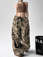 Oversized Camo Wide‑Leg Cargo Pants - COPPING THREADS - CT Select