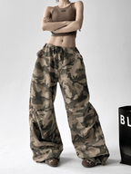 Oversized Camo Wide‑Leg Cargo Pants - COPPING THREADS - CT Select