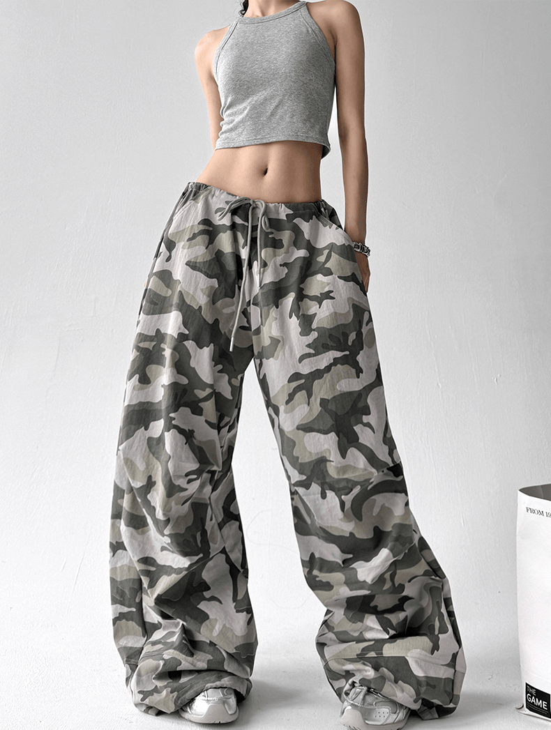 Oversized Camo Wide‑Leg Cargo Pants - COPPING THREADS - CT Select Main image