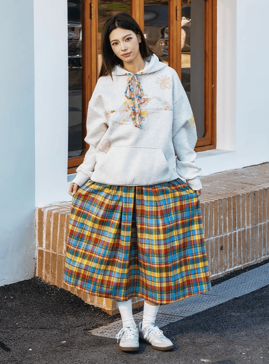 Oversized Crayon Floral Print Hoodie - COPPING THREADS - Harsh and Cruel