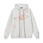 Oversized Crayon Floral Print Hoodie - COPPING THREADS - Harsh and Cruel