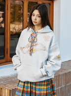 Oversized Crayon Floral Print Hoodie - COPPING THREADS - Harsh and Cruel