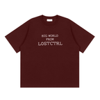 Oversized Cross - Stitch Lettering Tee - COPPING THREADS - LOSTCTRL