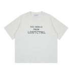 Oversized Cross - Stitch Lettering Tee - COPPING THREADS - LOSTCTRL