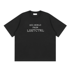 Oversized Cross - Stitch Lettering Tee - COPPING THREADS - LOSTCTRL