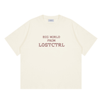 Oversized Cross - Stitch Lettering Tee - COPPING THREADS - LOSTCTRL