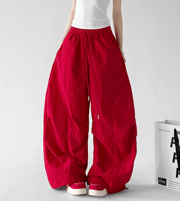 Oversized Curved Parachute Pants - CT201 - COPPING THREADS - CT Select