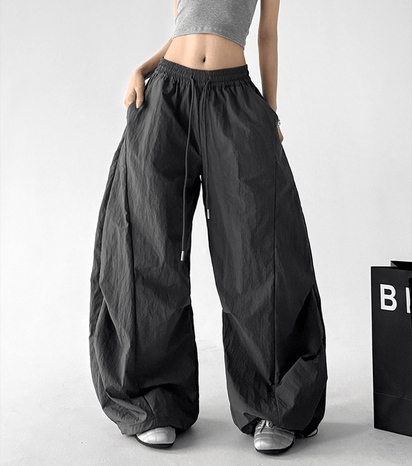 Oversized Curved Parachute Pants - CT201 - COPPING THREADS - CT Select
