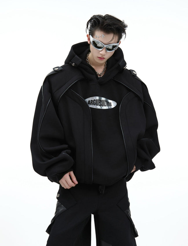 Oversized Deconstructed Fleece - Lined Hoodie - COPPING THREADS - ArguE CulturE Hover Image