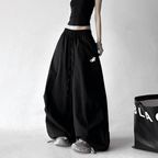 Oversized Drawstring Wrinkled Parachute Pants - COPPING THREADS - CT Select