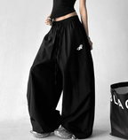Oversized Drawstring Wrinkled Parachute Pants - COPPING THREADS - CT Select