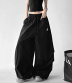 Oversized Drawstring Wrinkled Parachute Pants - COPPING THREADS - CT Select