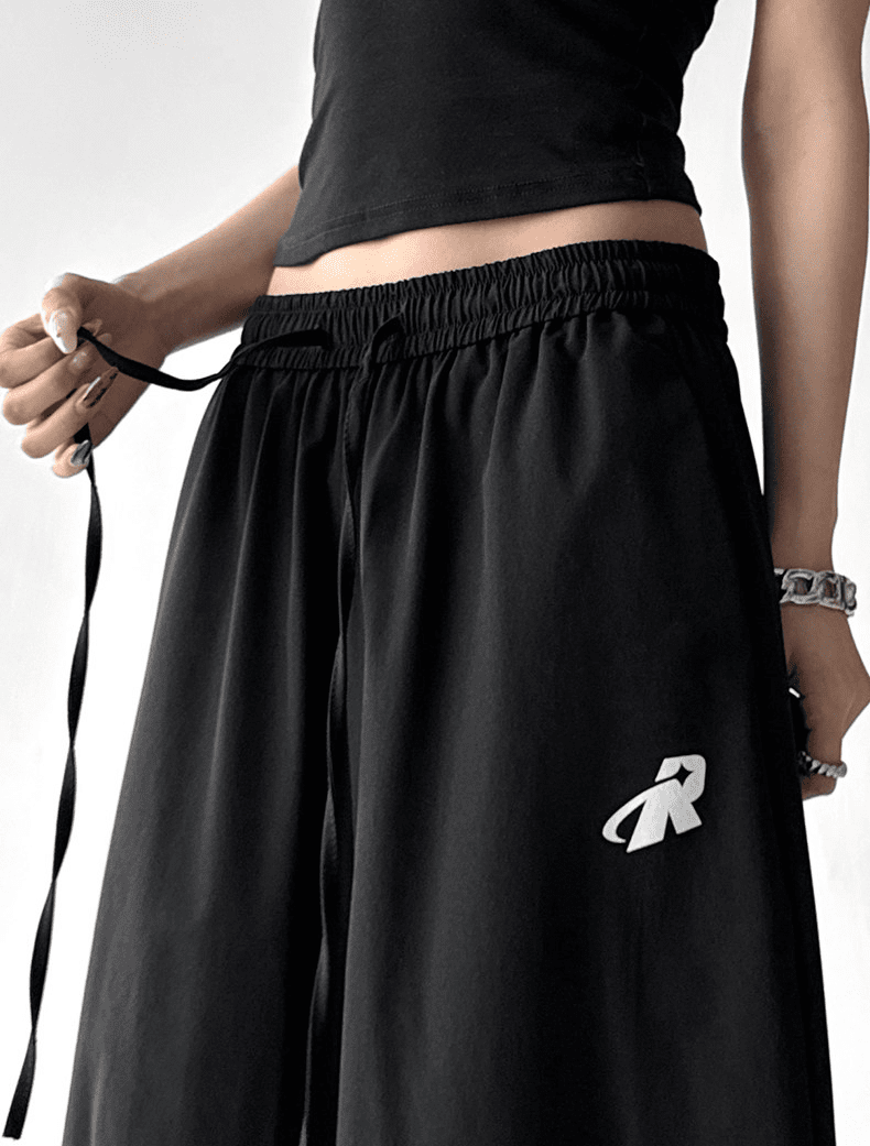 Oversized Drawstring Wrinkled Parachute Pants - COPPING THREADS - CT Select