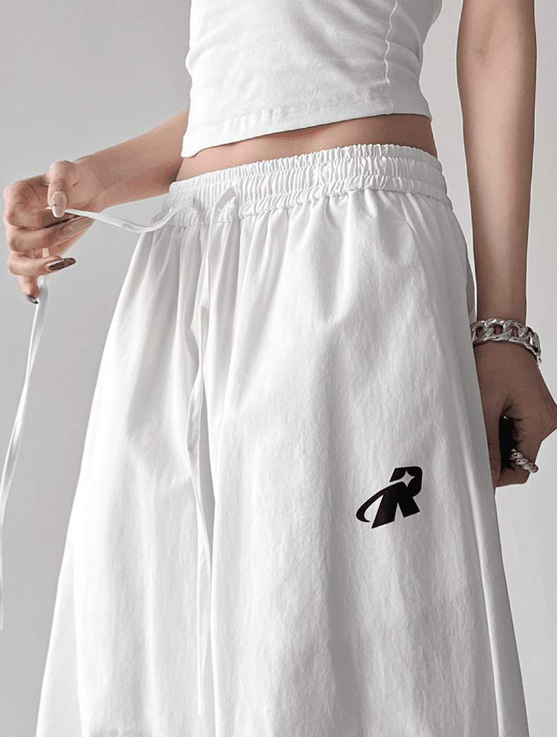 Oversized Drawstring Wrinkled Parachute Pants - COPPING THREADS - CT Select