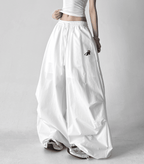 Oversized Drawstring Wrinkled Parachute Pants - COPPING THREADS - CT Select