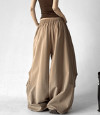 Oversized Drawstring Wrinkled Parachute Pants - COPPING THREADS - CT Select
