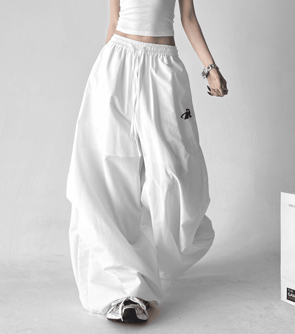 Oversized Drawstring Wrinkled Parachute Pants - COPPING THREADS - CT Select