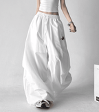 Oversized Drawstring Wrinkled Parachute Pants - COPPING THREADS - CT Select