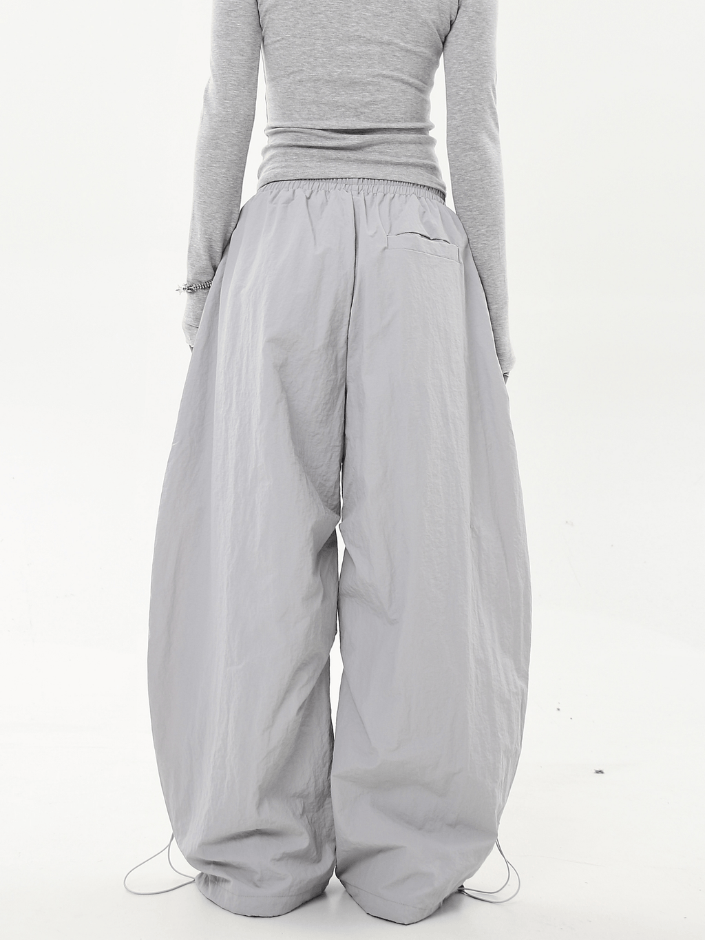 Oversized Embroidered Letters Parachute Pants - COPPING THREADS - CT Select