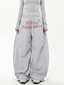 Oversized Embroidered Letters Parachute Pants - COPPING THREADS - CT Select