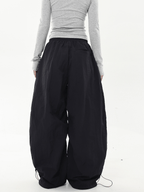 Oversized Embroidered Letters Parachute Pants - COPPING THREADS - CT Select
