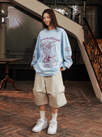 Oversized Emo Angel Graphic Long Sleeve Tee - COPPING THREADS - Harsh and Cruel