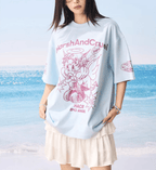 Oversized Emo Angel Graphic T-Shirt - COPPING THREADS - Harsh and Cruel