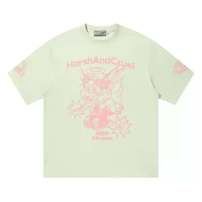 Oversized Emo Angel Graphic T-Shirt - COPPING THREADS - Harsh and Cruel