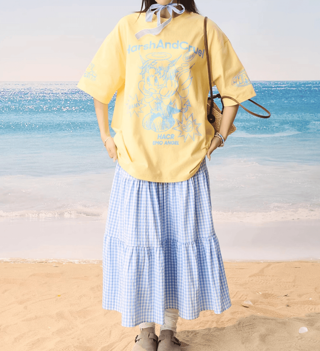 Oversized Emo Angel Graphic T-Shirt - COPPING THREADS - Harsh and Cruel